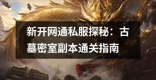新开网通私服探秘：古墓密室副本通关指南