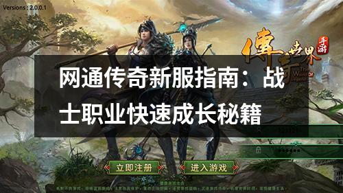 网通传奇新服指南：战士职业快速成长秘籍