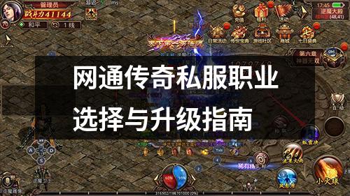 网通传奇私服职业选择与升级指南