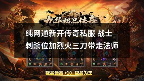纯网通新开传奇私服 战士刺杀位加烈火三刀带走法师